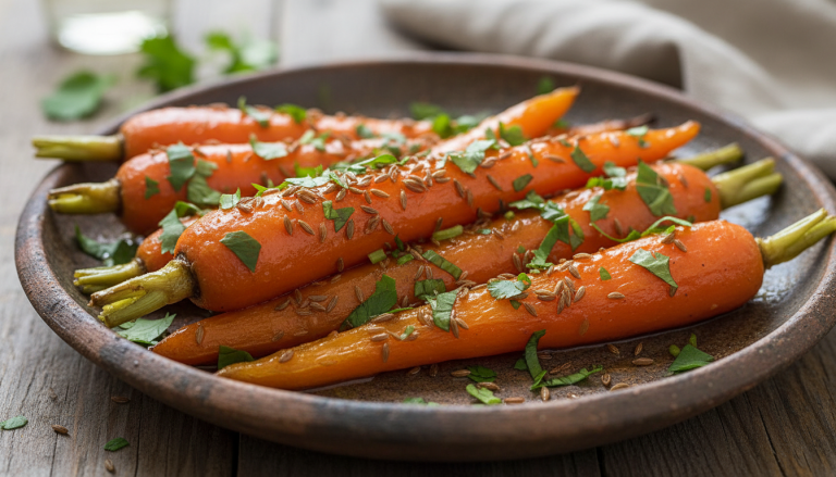 découvrez la recette des carottes rôties au miel et cumin, un délice végétal aux saveurs intenses qui vous fera oublier la viande. une explosion gustative saine et gourmande !
