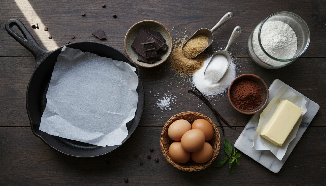 découvrez ce brownie rustique poêlé, une douceur hivernale qui réchauffe le cœur et fait fondre les papilles avec son goût intense et sa texture fondante.