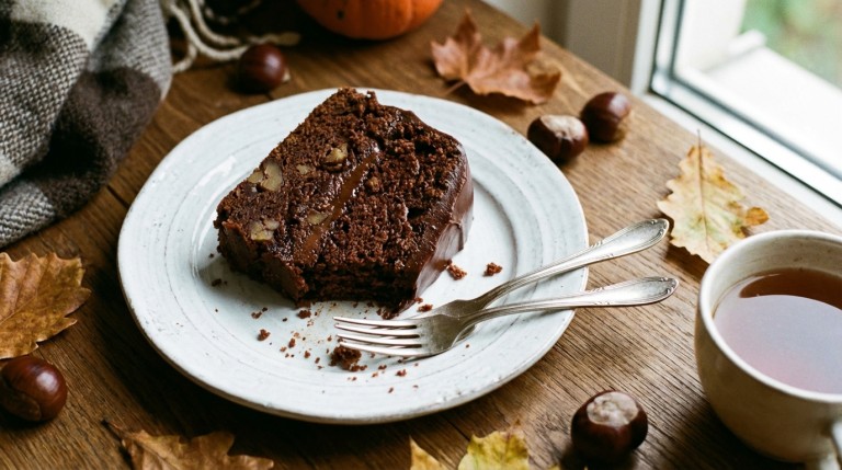 découvrez ce gâteau moelleux chocolat-marron, une douceur irrésistible qui ravira tous les amateurs de desserts gourmands.