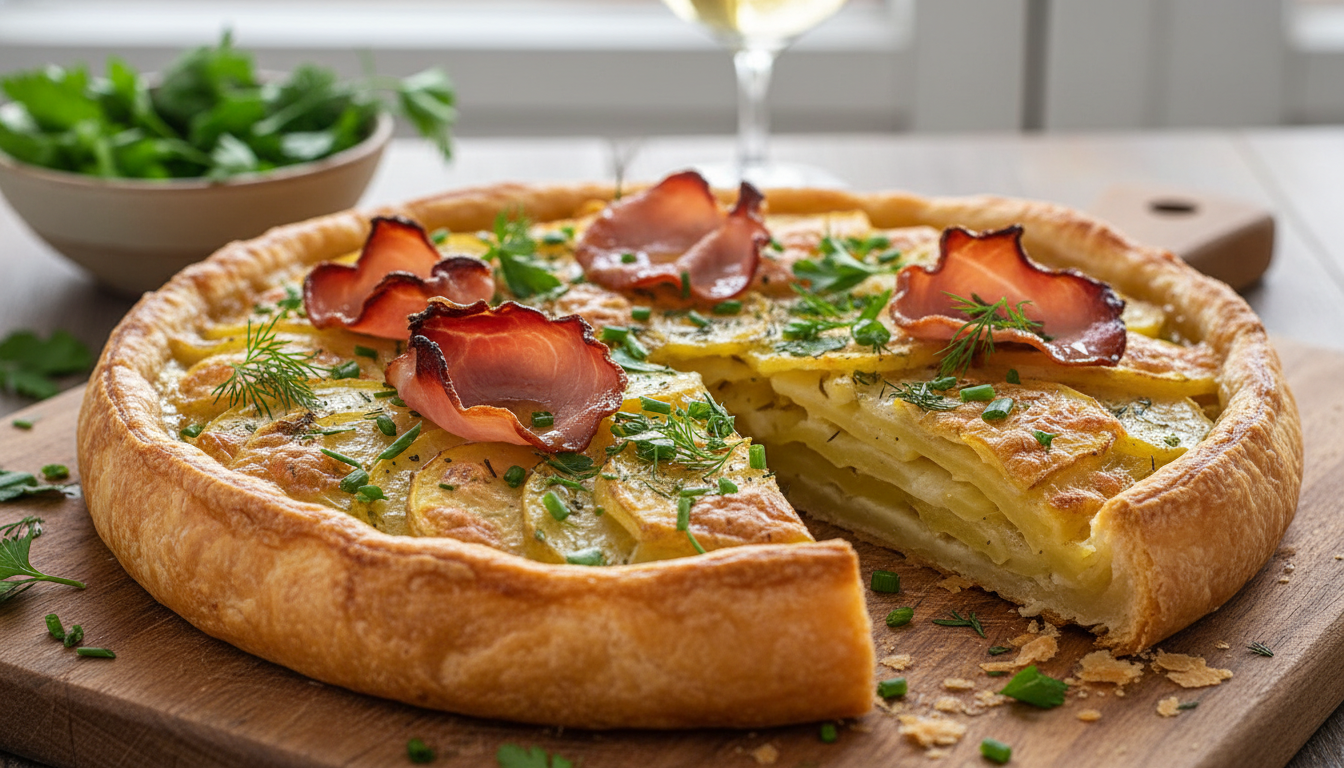 découvrez la tarte aux pommes de terre apparemment simple qui cache un secret de chef pour un goût exceptionnel et une texture parfaite.