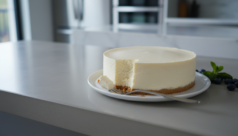 découvrez notre cheesecake au fromage frais, une douceur tendre et soyeuse qui allie simplicité et plaisir exquis pour régaler vos papilles à chaque bouchée.