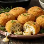 découvrez nos croquettes de chou-fleur au comté, l'apéro maison réinventé : une croûte dorée à l'extérieur et un cœur tendre pour éveiller vos papilles.