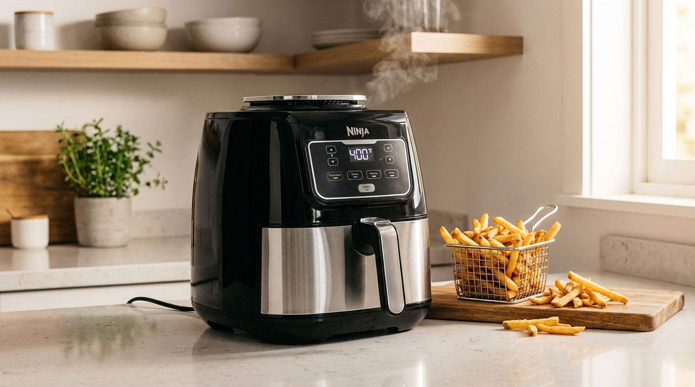 découvrez la friteuse sans huile portable ninja crispi 1700w, alliant puissance et compacité pour une cuisson saine et rapide de vos plats préférés, où que vous soyez.