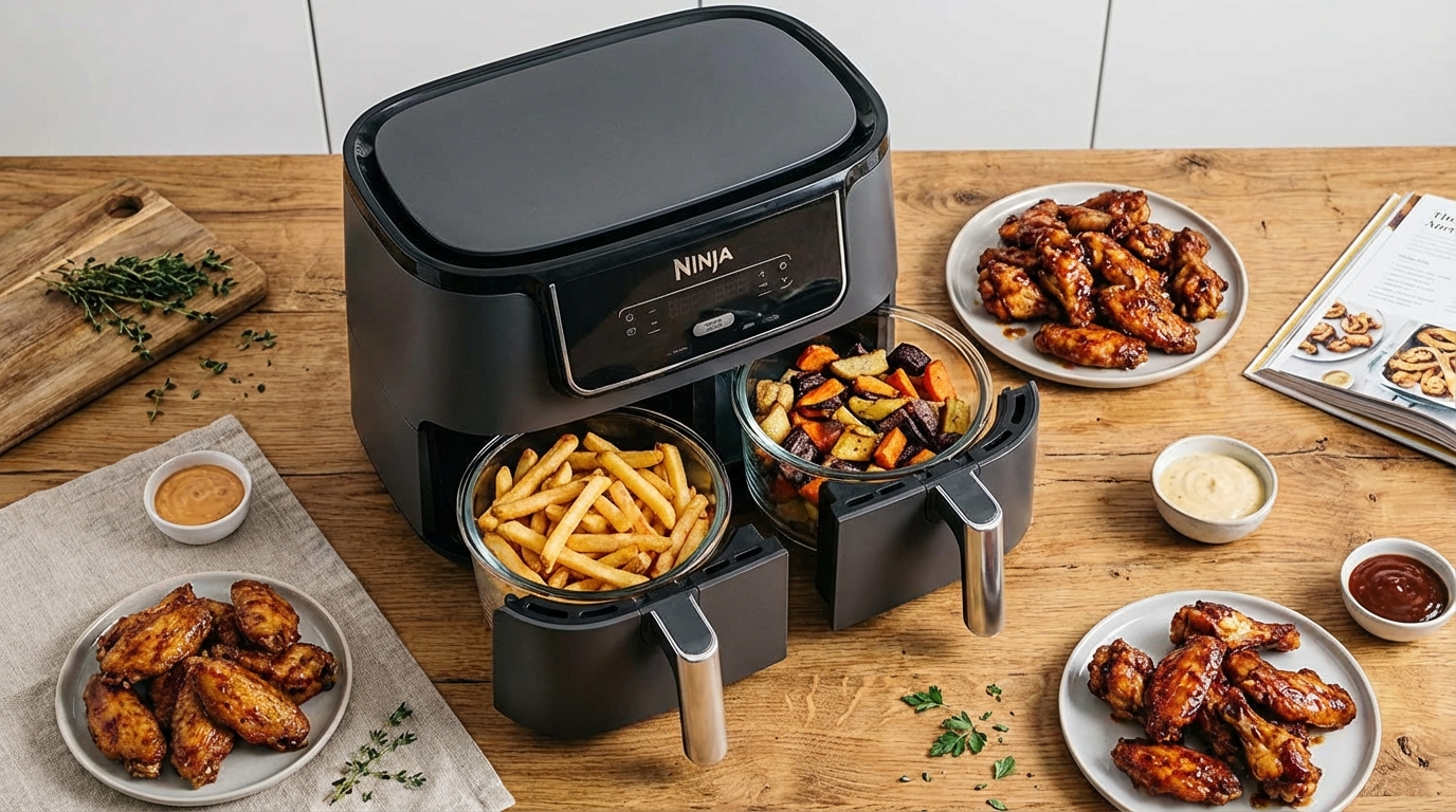 découvrez la friteuse sans huile portable ninja crispi 1700w, offrant une cuisson puissante et compacte pour des repas sains et rapides.