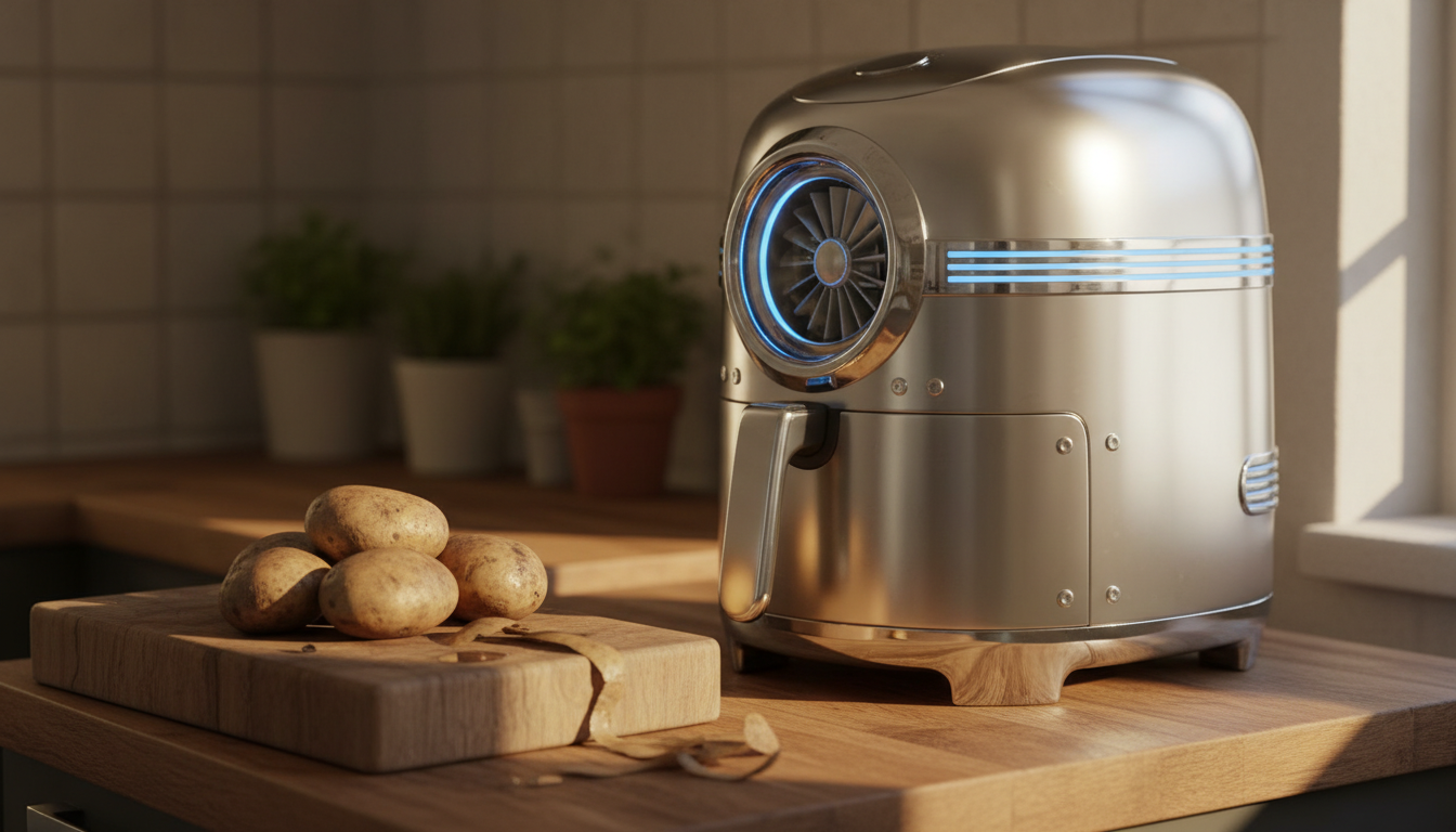 découvrez le cosori iconic single, un airfryer en inox performant qui vous permet de préparer des frites savoureuses et plus saines facilement et rapidement.