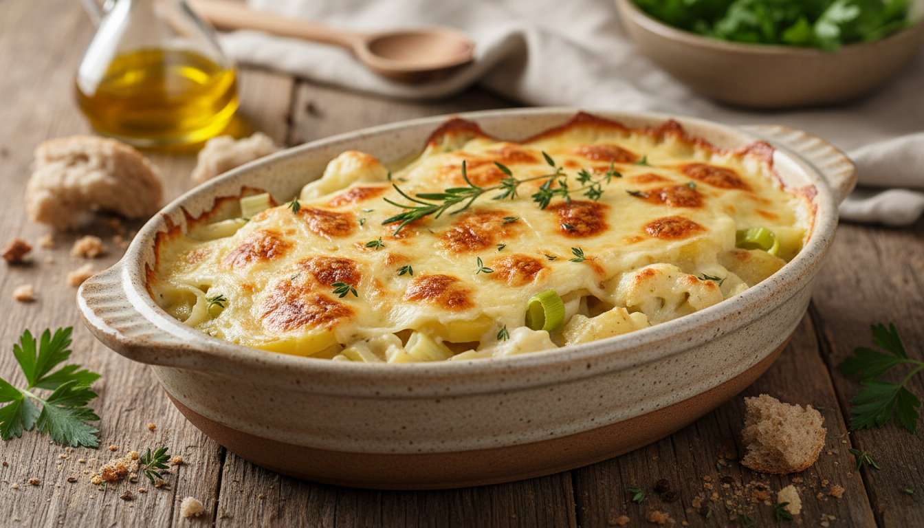 découvrez un fromage méconnu qui remplace parfaitement la crème et l'emmental pour un gratin léger, moelleux et savoureux. une alternative gourmande et originale à essayer sans tarder !