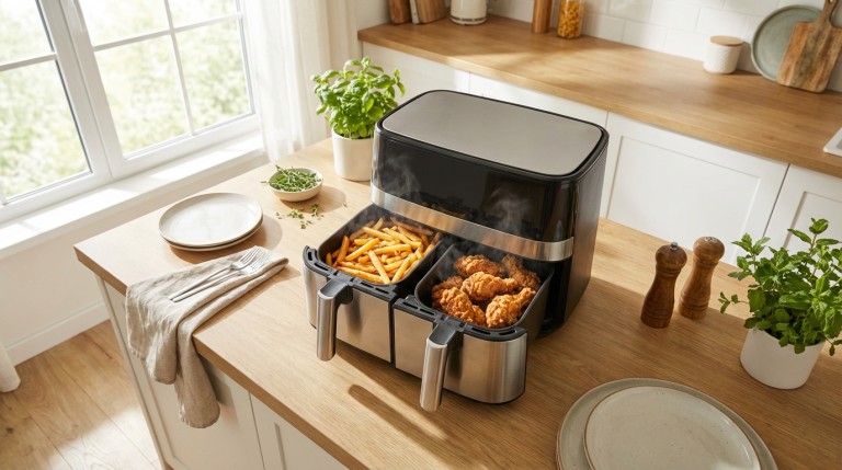 découvrez notre test complet de la friteuse sans huile oqcsuat 10l à double compartiment, alliant performance, capacité et cuisson saine pour toute la famille.