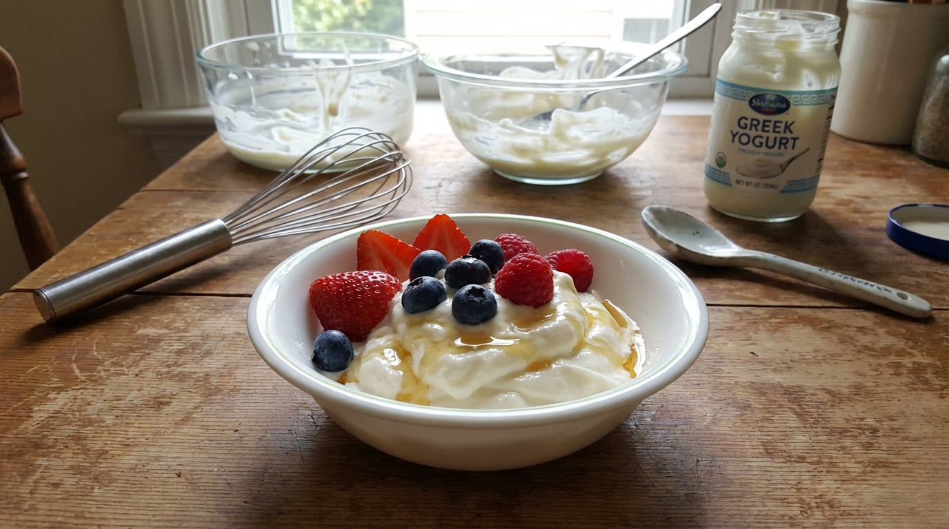 découvrez une recette surprenante de yaourt glacé maison, délicieuse et facile à préparer sans sorbetière, pour un dessert frais et savoureux en un rien de temps.