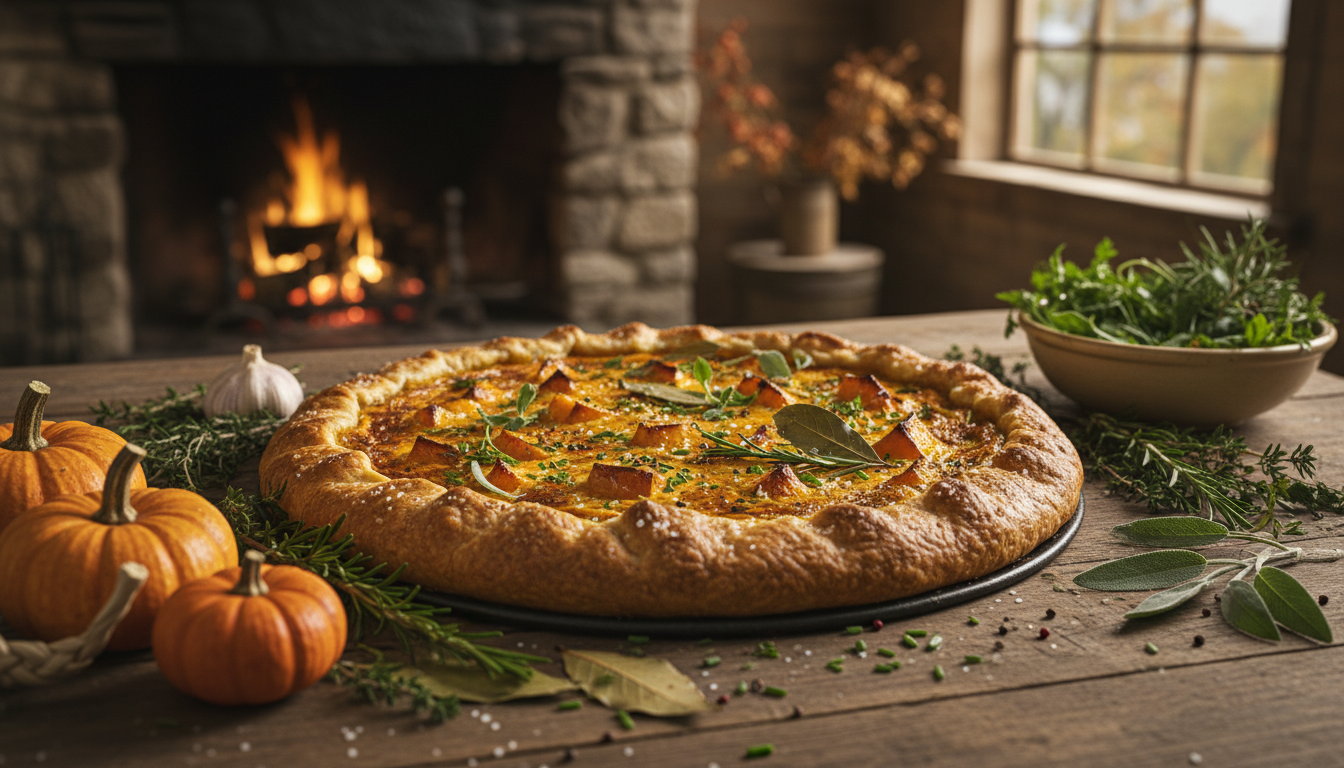 savourez une délicieuse tarte salée au potimarron maison, croustillante et fondante, idéale pour régaler toute la famille avec ses saveurs authentiques.