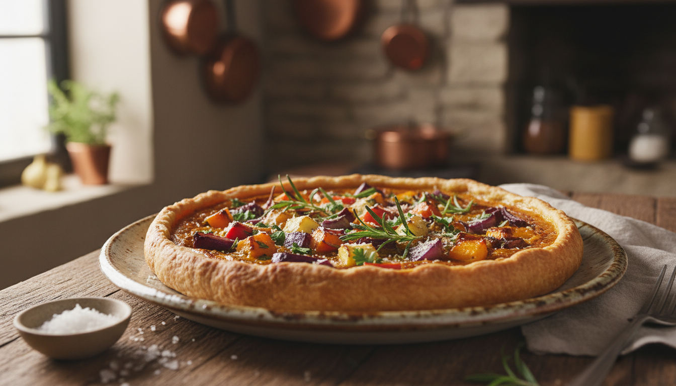 savourez une délicieuse tarte salée au potimarron faite maison, alliant croustillant, fondant et saveurs gourmandes, parfaite pour toute la famille.