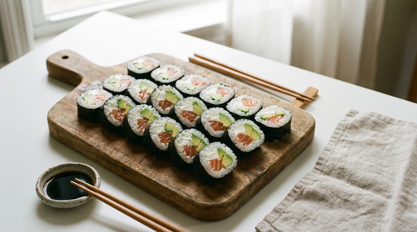 découvrez la recette gourmande des makis à l'avocat, saumon et fromage frais, un délice facile à préparer et parfait pour régaler vos papilles.