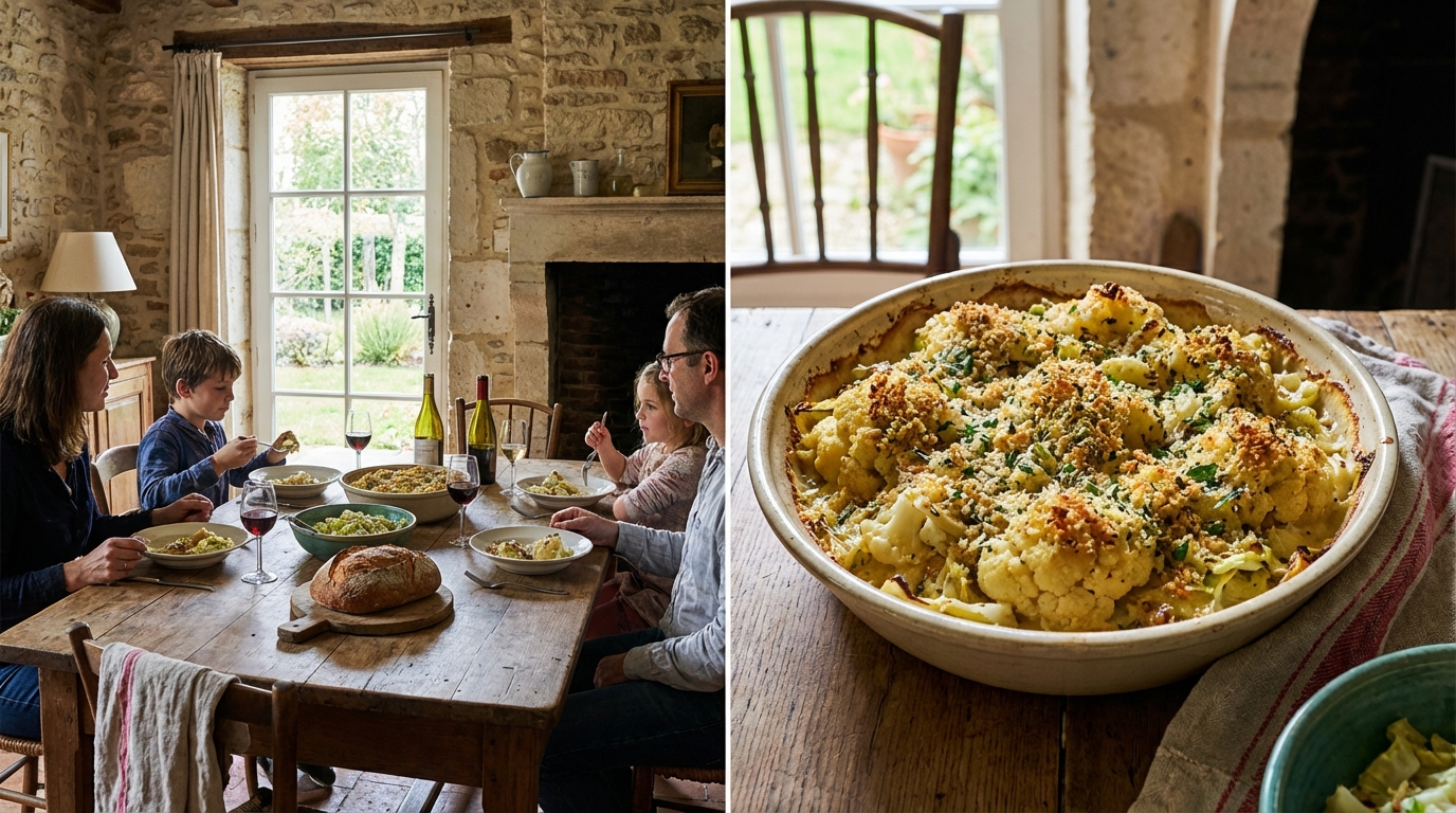 découvrez notre recette gourmande de gratin de choux au fromage à raclette, un délice fondant à partager en toute convivialité.
