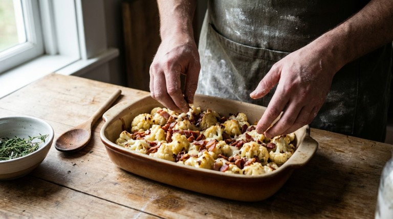 découvrez notre recette gourmande de gratin de choux au fromage à raclette, un délice fondant parfait à partager en famille ou entre amis.