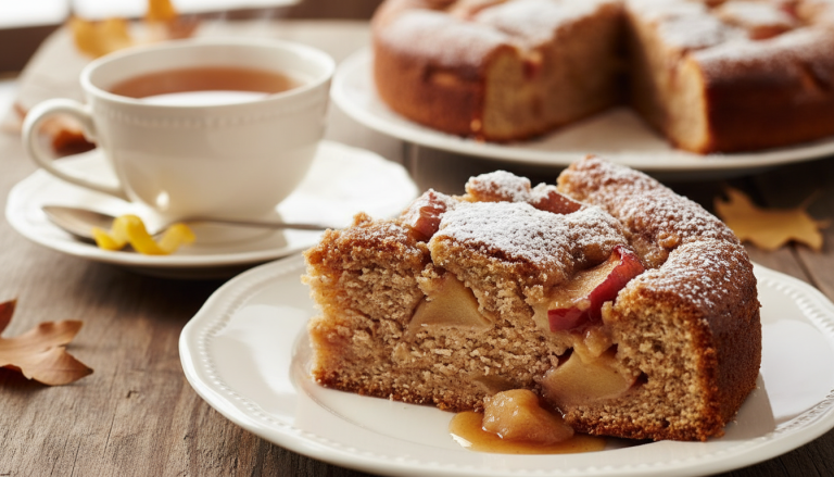 découvrez notre recette facile de cake maison ultra moelleux à la compote de pommes et à la cannelle, sans œufs, idéal pour un goûter gourmand et sain.