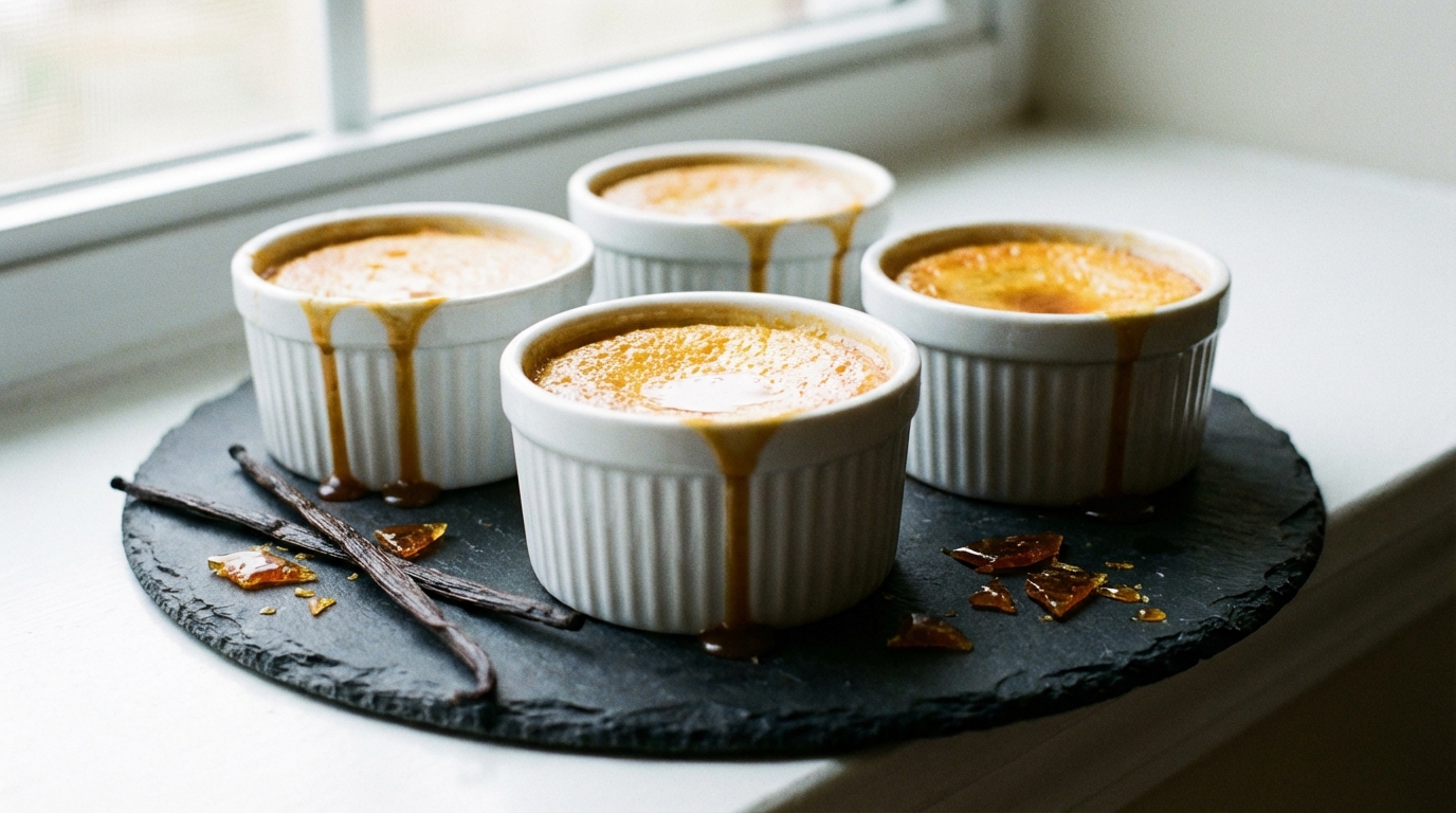 découvrez notre recette simple et express de flans vanille légers réalisés au thermomix, pour un dessert gourmand et rapide à préparer.