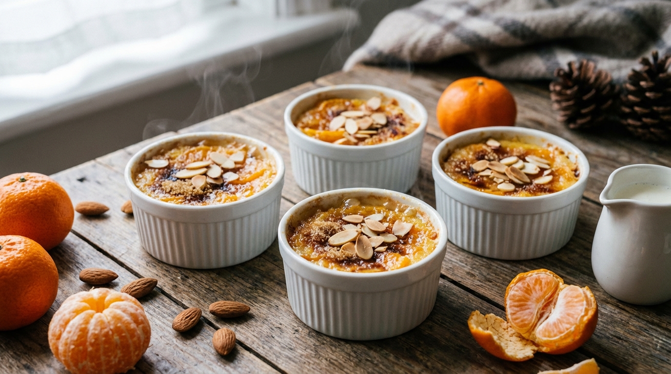découvrez notre recette facile et légère de gratin aux clémentines, subtilement parfumée à la poudre d’amande, pour un dessert gourmand et sain.