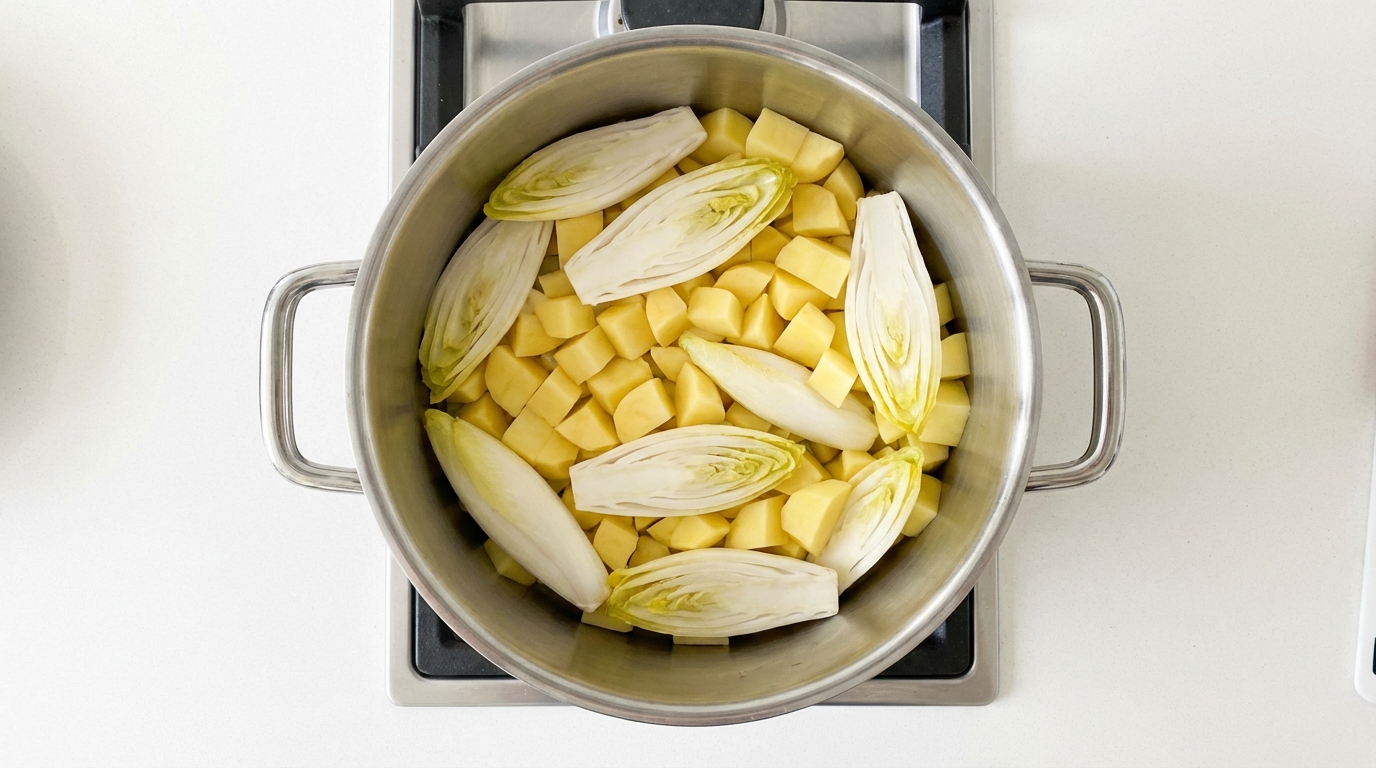 découvrez notre recette simple et savoureuse de velouté d’endives au fromage frais, un plat crémeux parfait pour réchauffer vos repas avec délicatesse.