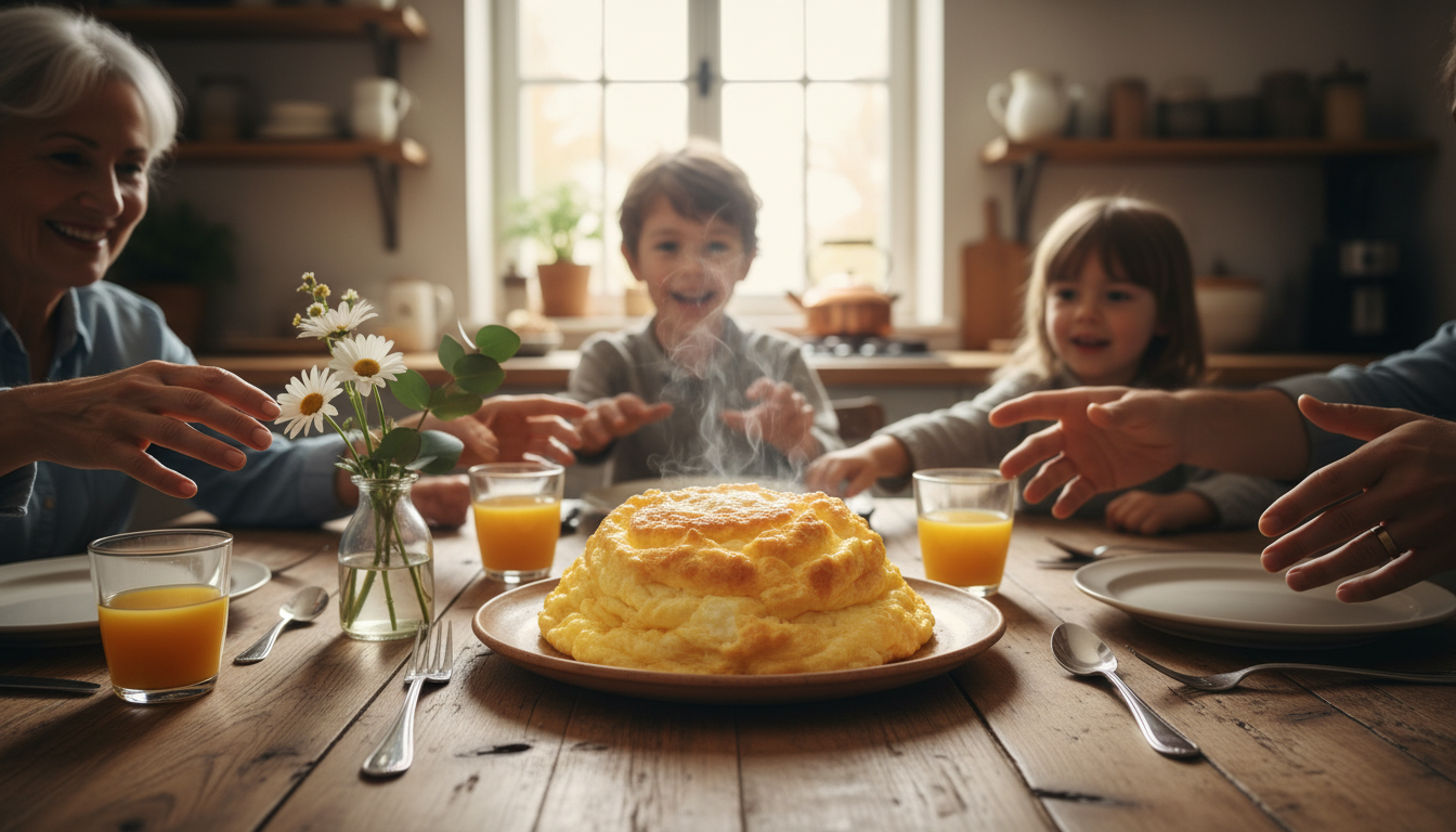 découvrez comment préparer en seulement 15 minutes une délicieuse omelette soufflée au comté, légère et fondante, parfaite pour rassembler toute la famille autour d'un repas convivial.