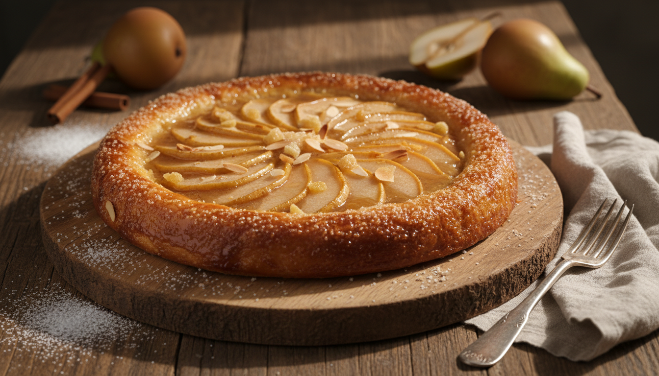 découvrez notre fondant aux poires, un dessert raffiné avec un cœur coulant et une croûte dorée, alliant tendresse et gourmandise pour un moment de pure douceur.