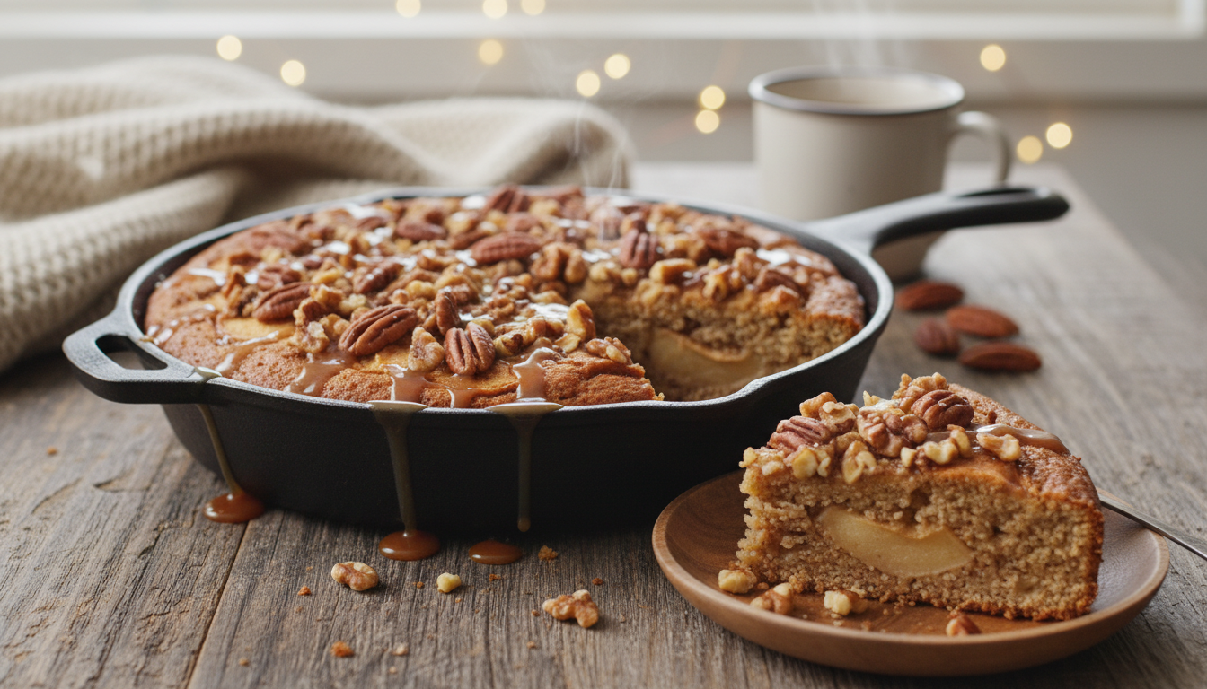 découvrez notre recette express de gâteau aux pommes à la poêle, sans besoin de four, pour savourer un dessert moelleux et délicieux en un rien de temps.