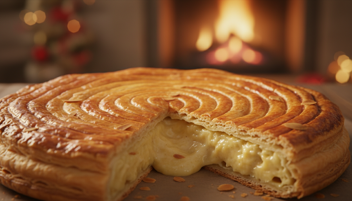 découvrez la galette des rois à l’amande, une délicieuse pâtisserie alliant garniture fondante et feuilletage croustillant pour un moment de gourmandise irrésistible.