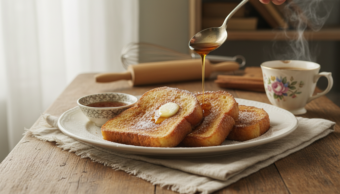 découvrez la recette réconfortante du pain perdu à la cannelle, un classique sucré revisité façon grand-mère pour des petits-déjeuners gourmands et chaleureux.