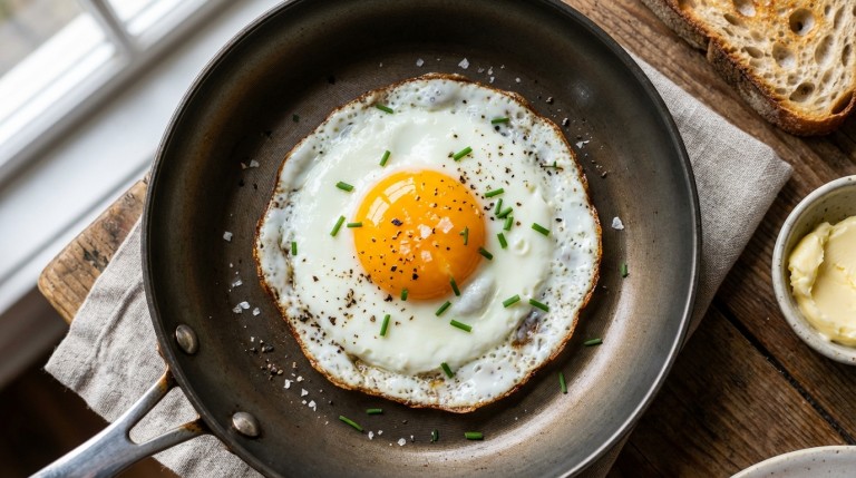 découvrez le truc surprenant pour réussir des œufs au plat avec un jaune toujours parfait, tendre et fondant à chaque fois.