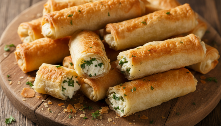 découvrez la recette rapide et facile des roulés ultra croustillants à la pâte filo, l'apéro parfait à préparer en seulement 15 minutes pour impressionner vos invités.