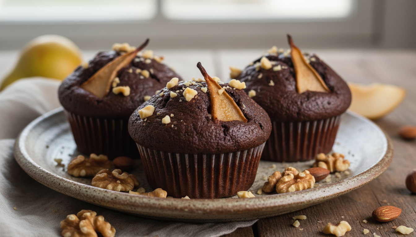 découvrez notre muffin maison poire-chocolat noir, moelleux et gourmand, qui séduit dès la première bouchée. une recette alliant douceur et intense saveur pour un vrai plaisir.