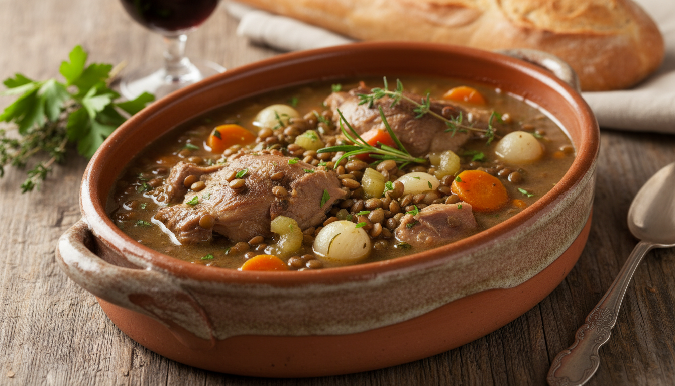 découvrez la pintade aux lentilles, un mijoté exquis et parfumé qui sublime vos repas familiaux avec une touche gourmande et authentique.