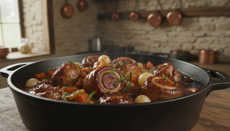 découvrez notre recette de porc fondant en cocotte avec une sauce parfumée, idéale pour sublimer légumes et viande lors des repas hivernaux chaleureux.