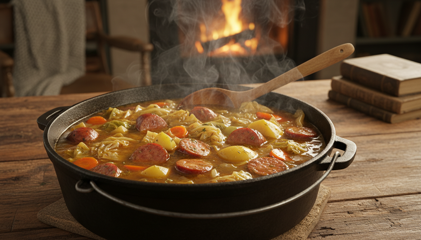 découvrez notre potée de chou mijotée pendant 2 heures, idéale pour réchauffer vos soirées d’hiver avec une recette simple, savoureuse et pleine de tradition.