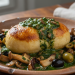 découvrez notre recette de quenelles moelleuses cuites au four, généreusement nappées d'une sauce tortue riche aux olives et champignons, pour un plat familial réconfortant et savoureux.
