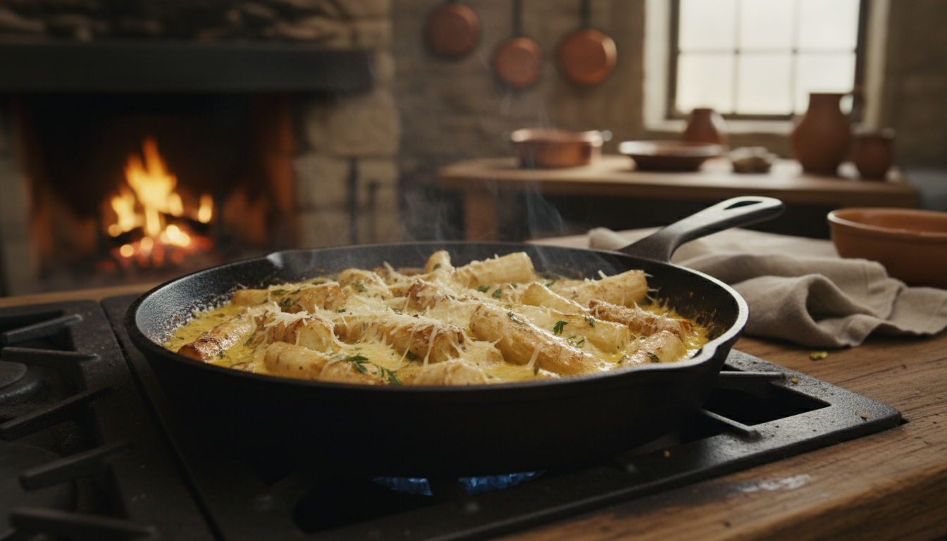 découvrez la recette traditionnelle des salsifis en poêlée hivernale, une préparation pleine de saveurs chaleureuses rappelant le feu de bois, parfaite pour réchauffer vos repas et séduire tous vos convives.
