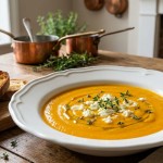 découvrez une recette gourmande et facile de soupe de potimarron au fromage de chèvre, parfaite pour réchauffer vos soirées d'automne avec douceur et saveurs.