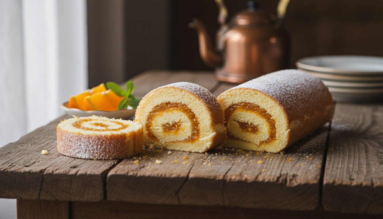 découvrez la torta de l'orange, un roulé portugais moelleux et parfumé, prêt en seulement 15 minutes. une recette simple et délicieuse pour régaler toute la famille.