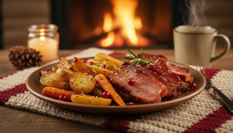 découvrez un dîner d’hiver facile à préparer qui combine des textures fondantes, fumées et croustillantes pour un festival de saveurs chaleureuses et réconfortantes.