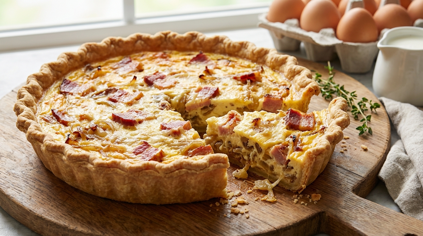 découvrez une quiche lorraine d'une saveur exceptionnelle qui surpassera toutes vos recettes traditionnelles préférées. simple à réaliser et délicieusement gourmande !
