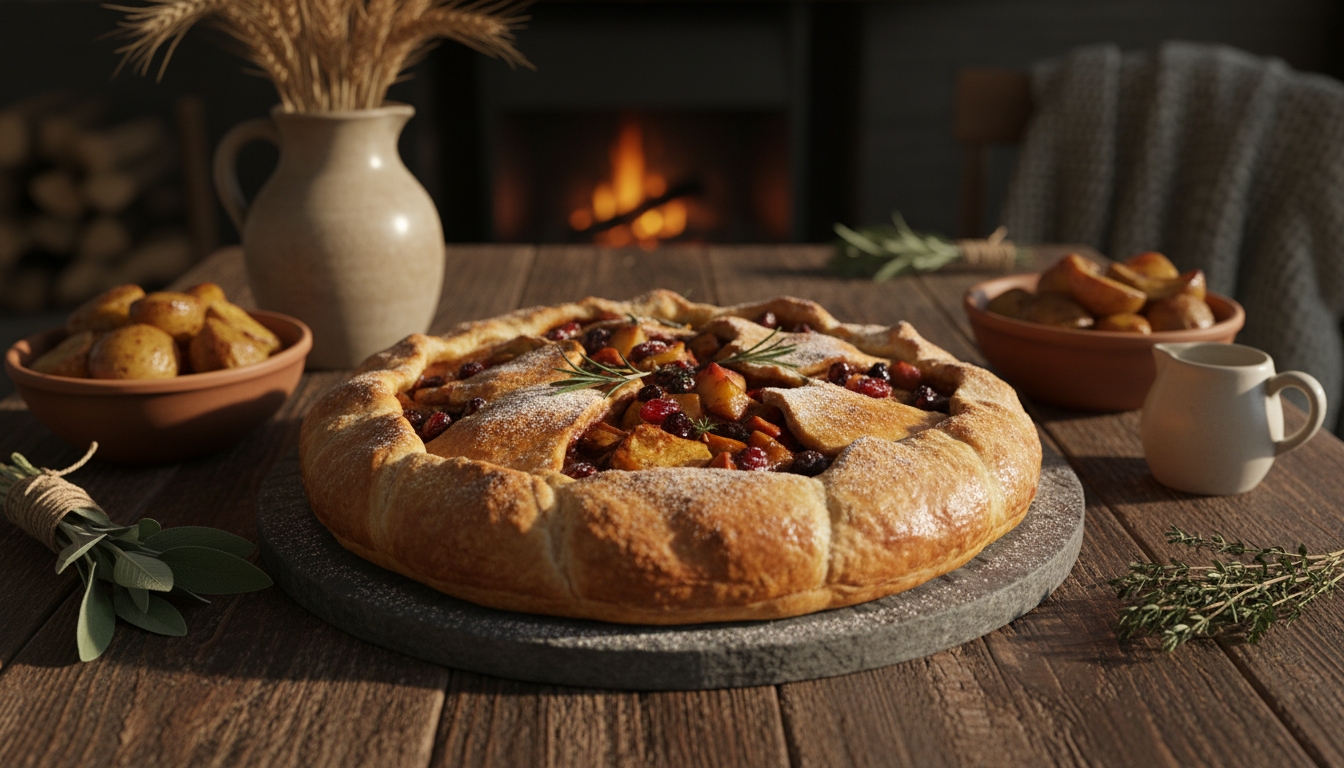 découvrez une tourte dorée aux saveurs authentiques du terroir, alliant croustillant et fondant pour réchauffer vos repas d'hiver en famille.