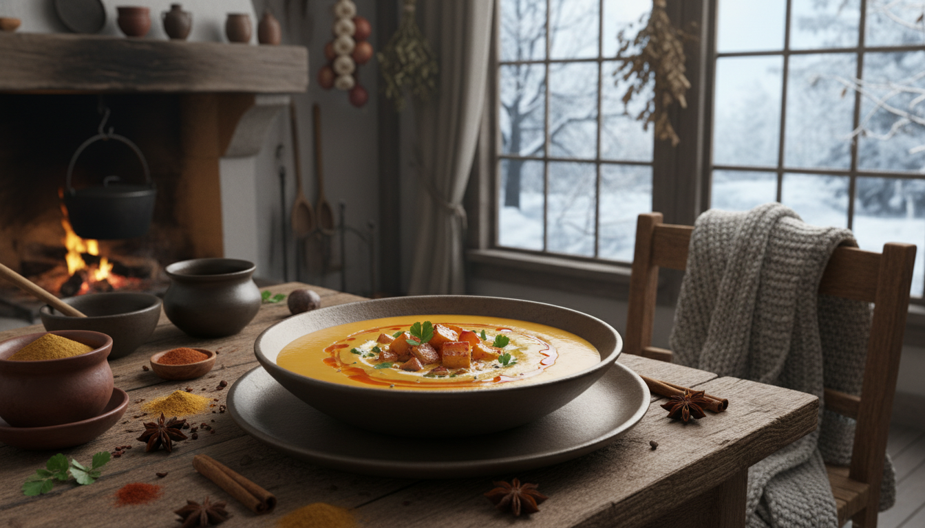 découvrez notre recette légère et réconfortante de velouté hivernal aux épices douces et légumes de saison, parfaite pour se faire du bien en toute simplicité.