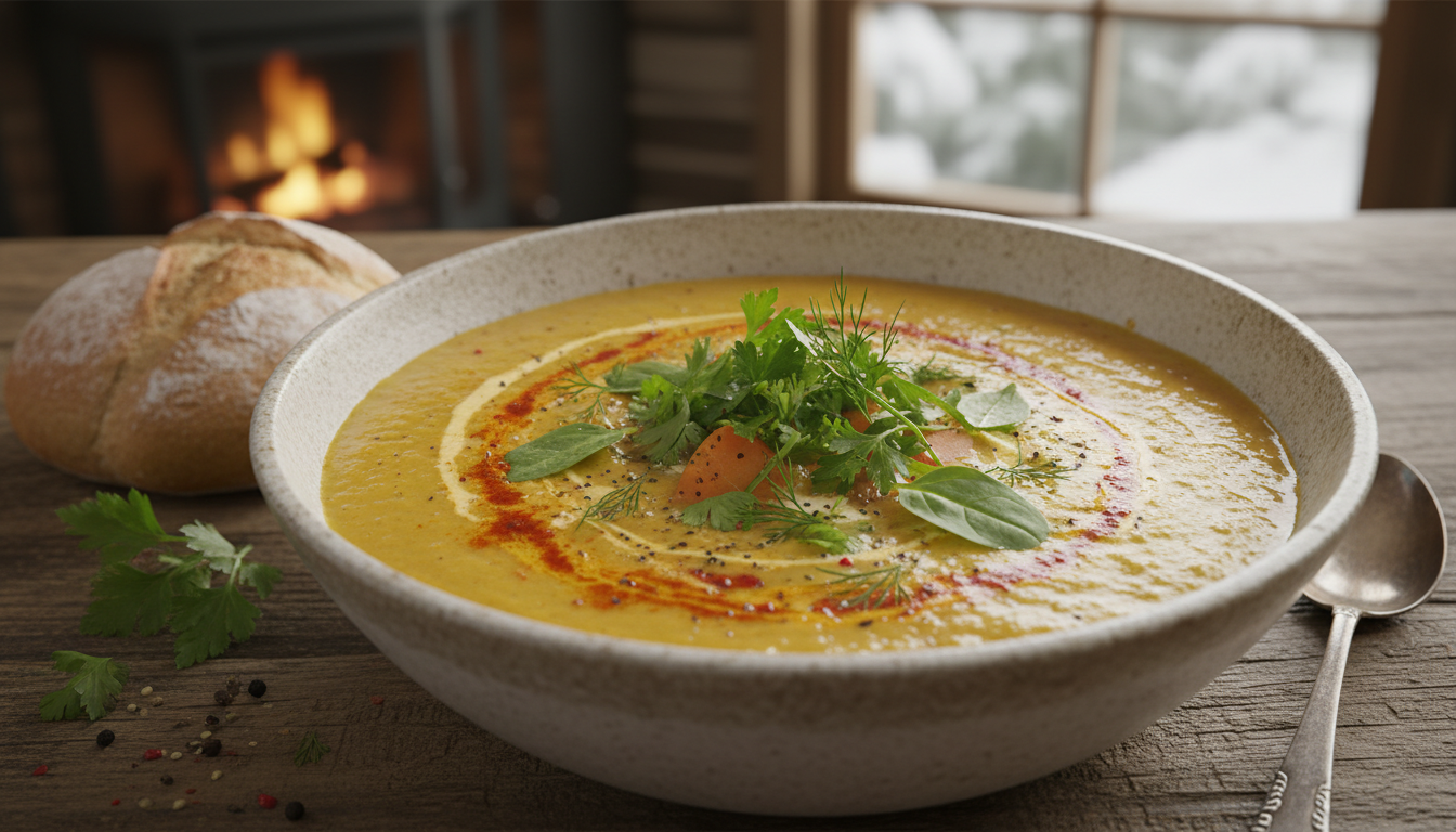 découvrez notre recette de velouté hivernal aux épices douces et légumes de saison, un plat léger et réconfortant parfait pour se faire du bien lors des journées froides.