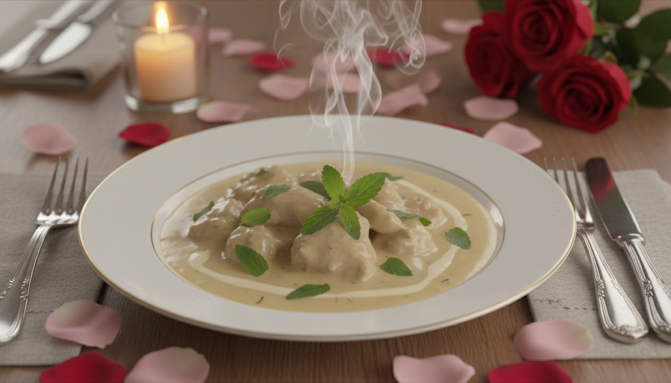 découvrez notre recette raffinée de blanquette fondante à la verveine, parfaite pour une saint-valentin pleine de douceur et de gourmandise.