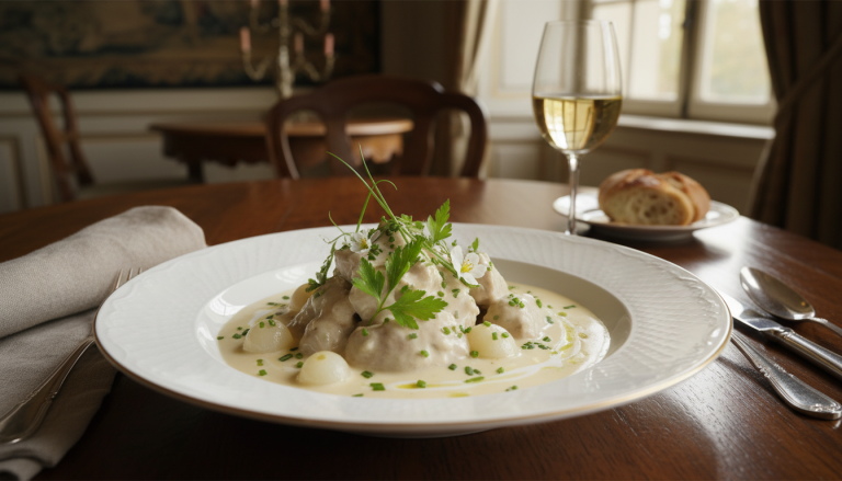 découvrez la recette raffinée de la blanquette fondante à la verveine, idéale pour une saint-valentin pleine de douceur et de saveurs délicates.