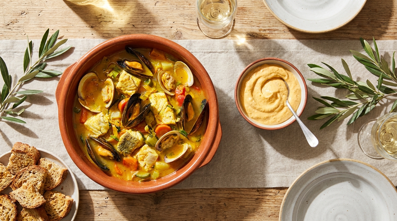 découvrez notre recette de bouillabaisse légère, savoureuse et pleine de fraîcheur, idéale pour un repas sain et gourmand aux saveurs méditerranéennes.