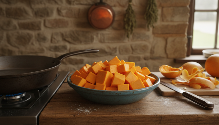 découvrez l'astuce simple et efficace des chefs pour éplucher la butternut sans tracas ni risque de coupure, pour une préparation rapide et sécurisée.