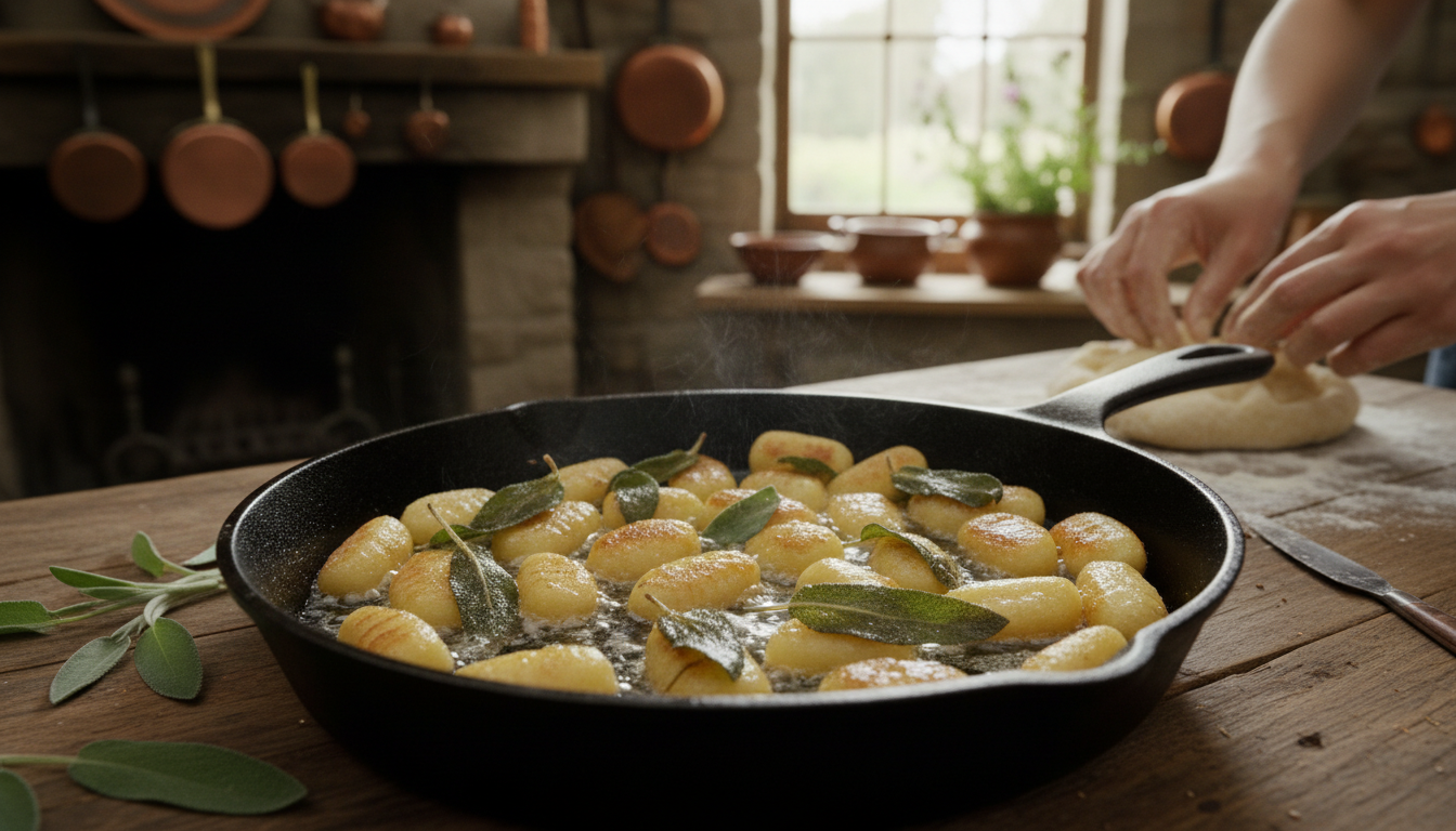 découvrez nos gnocchis maison à la sauge : fondants, parfumés et bien plus savoureux que ceux du supermarché, pour sublimer vos repas d'hiver.
