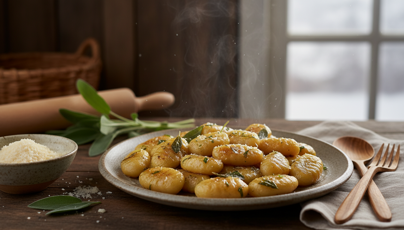 découvrez nos gnocchis maison à la sauge, fondants et parfumés, pour réchauffer vos repas d'hiver avec une saveur authentique bien supérieure aux versions du supermarché.