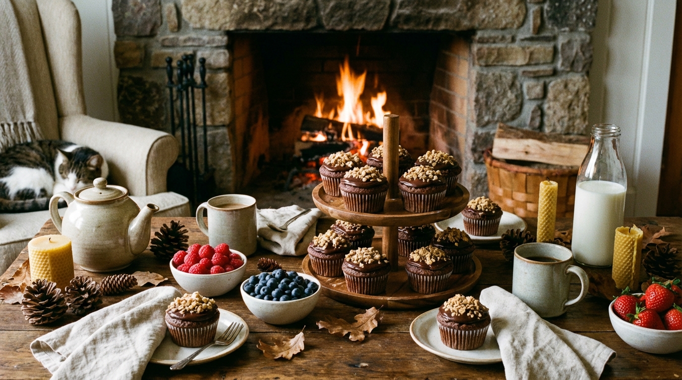 découvrez une recette simple et authentique de cupcakes moelleux au cacao et flocons d'avoine, parfaits pour un goûter gourmand et sain.