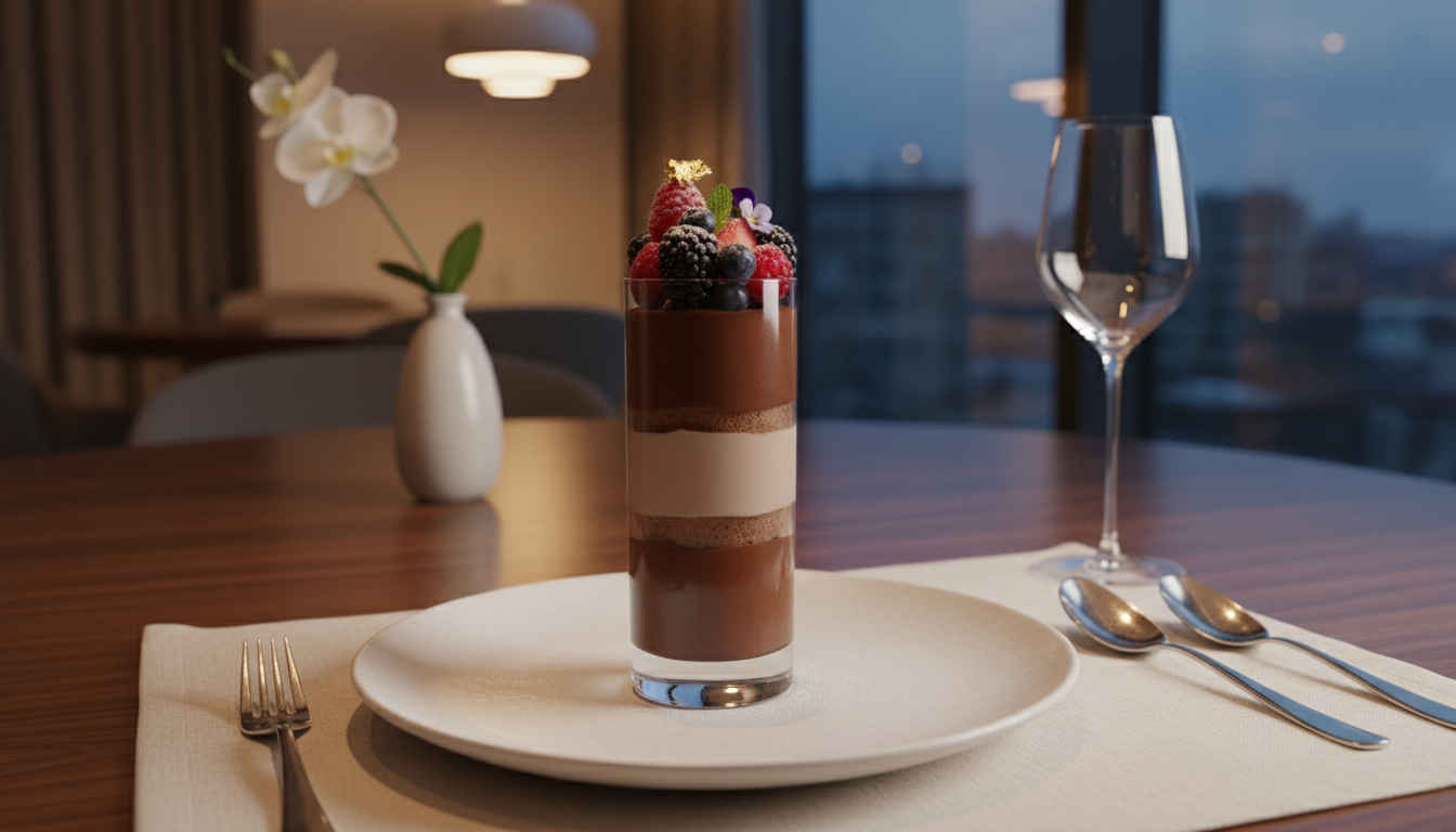 savourez la mousse au chocolat « nuage d’hiver », une gourmandise légère et raffinée qui réinvente la recette traditionnelle pour une explosion de saveurs dès la première bouchée.