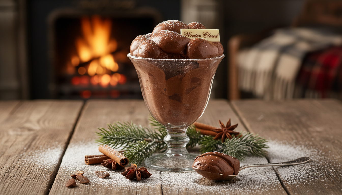 savourez la mousse au chocolat « nuage d’hiver », une délicieuse revisite de la recette traditionnelle qui fond en bouche pour une expérience gourmande unique dès la première bouchée.